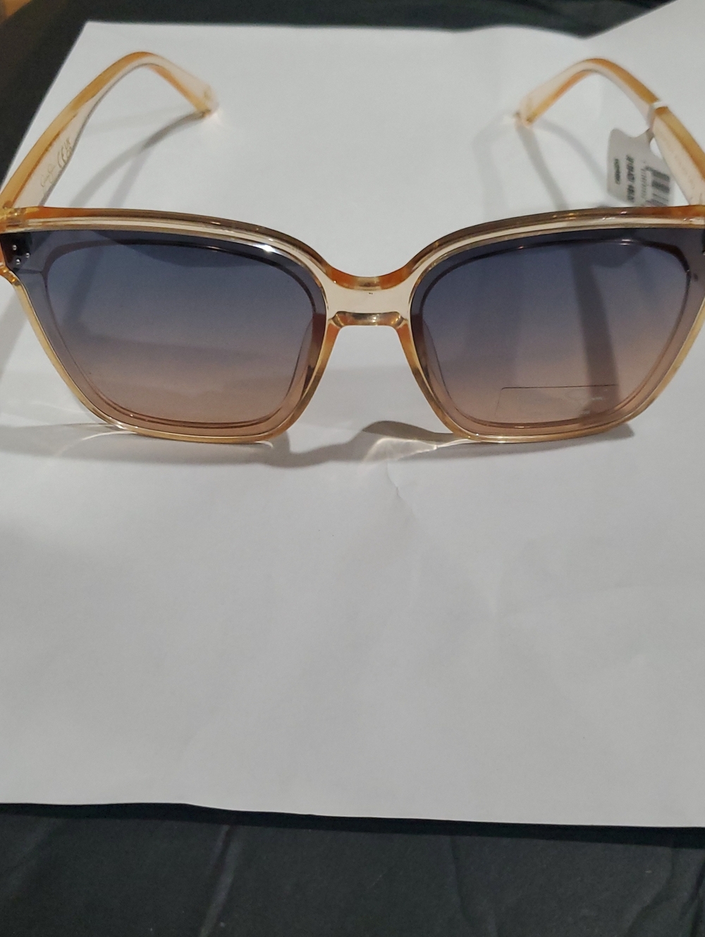 Jessica Simpson J6128 nude studded blue gradient lens‎ Retro Square sunglasses